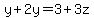 y%2B2y=3%2B3z