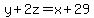 y%2B2z=x%2B29
