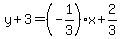 y%2B3=%28-1%2F3%29x%2B2%2F3