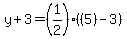 y%2B3=%281%2F2%29%28%285%29-3%29