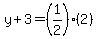 y%2B3=%281%2F2%29%282%29