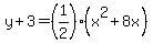 y%2B3=%281%2F2%29%28x%5E2%2B8x%29