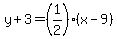 y%2B3=%281%2F2%29%28x-9%29