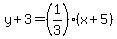 y%2B3=%281%2F3%29%28x%2B5%29