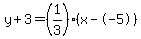 y%2B3=%281%2F3%29%28x--5%29