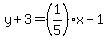 y%2B3=%281%2F5%29x-1