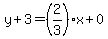 y%2B3=%282%2F3%29x%2B0