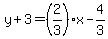 y%2B3=%282%2F3%29x-4%2F3