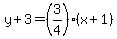 y%2B3=%283%2F4%29%28x%2B1%29