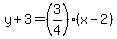 y%2B3=%283%2F4%29%28x-2%29