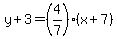 y%2B3=%284%2F7%29%28x%2B7%29