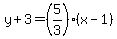 y%2B3=%285%2F3%29%28x-1%29
