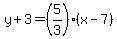 y%2B3=%285%2F3%29%28x-7%29