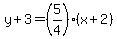 y%2B3=%285%2F4%29%28x%2B2%29