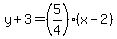 y%2B3=%285%2F4%29%28x-2%29