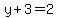y%2B3=+2+