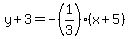 y%2B3=-%281%2F3%29%28x%2B5%29
