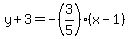 y%2B3=-%283%2F5%29%28x-1%29