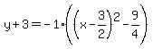 y%2B3=-1%28%28x-3%2F2%29%5E2-9%2F4%29