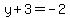 y%2B3=-2