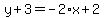 y%2B3=-2%2Ax%2B2