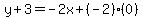 y%2B3=-2x%2B%28-2%29%280%29
