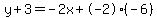 y%2B3=-2x%2B-2%28-6%29