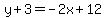 y%2B3=-2x%2B12