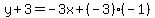 y%2B3=-3x%2B%28-3%29%28-1%29