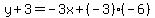 y%2B3=-3x%2B%28-3%29%28-6%29