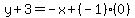 y%2B3=-x%2B%28-1%29%280%29