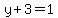 y%2B3=1