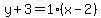 y%2B3=1%28x-2%29