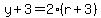 y%2B3=2%28r%2B3%29