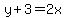 y%2B3=2x