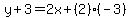 y%2B3=2x%2B%282%29%28-3%29