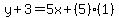 y%2B3=5x%2B%285%29%281%29