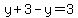 y%2B3-y=3