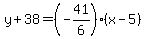 y%2B38=%28-41%2F6%29%28x-5%29