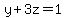 y%2B3z=1
