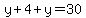 y%2B4%2By=30