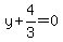 y%2B4%2F3=0