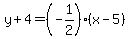 y%2B4=%28-1%2F2%29%28x-5%29