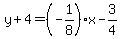 y%2B4=%28-1%2F8%29x-3%2F4