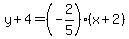 y%2B4=%28-2%2F5%29%28x%2B2%29
