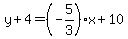 y%2B4=%28-5%2F3%29x%2B10