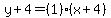 y%2B4=%281%29%28x%2B4%29