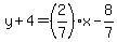 y%2B4=%282%2F7%29x-8%2F7