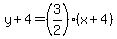 y%2B4=%283%2F2%29%28x%2B4%29