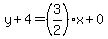 y%2B4=%283%2F2%29x%2B0